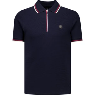 Fred Perry G3600 Retro Twin Tipped Polo Shirt in Oxblood/White