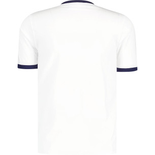 Fila Vintage BB1 Pin-Striped Borg Polo Shirt in White