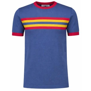 Fred Perry Retro Striped Cuff Oxblood Pique Tee