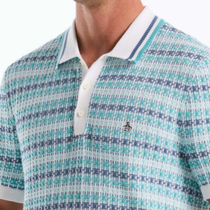 Original Penguin Archive Skipper Collar 50s Polo in Birch