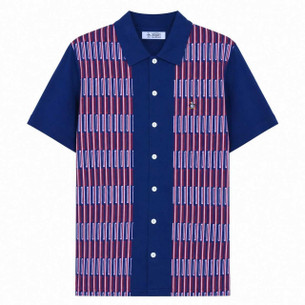 トップス NEW BEGING plaid pattern Polo Shirt Original Penguin 1/4 Zip Retro Plaid Polo Shirt SS