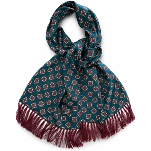 Tootal Paisley Rayon Retro Scarf in Burgundy/Blue