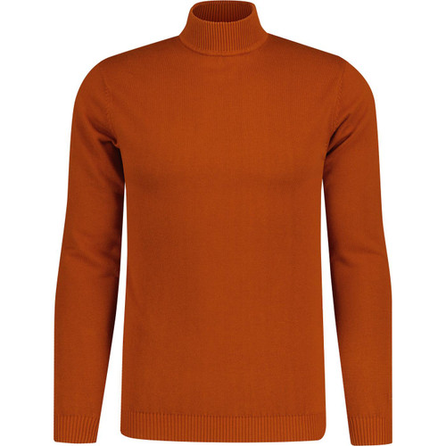 madcap england men eastwood slim fit knitted turtleneck jumper cinnamon stick brown