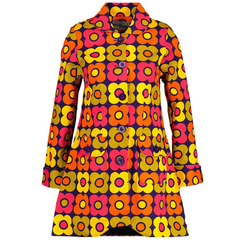 Madcap England Karina Retro Flower 60s Mod Coat
