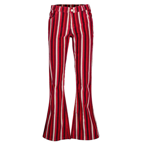 Madcap England Spectrum Stripe Retro 70s Cord Flares in Red