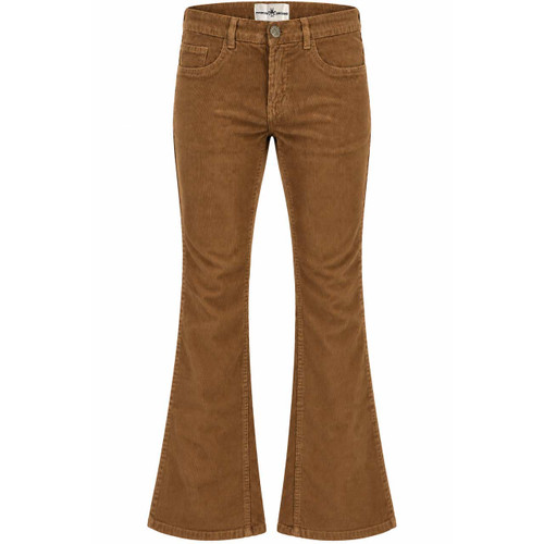 Madcap England Killer Retro 70s Cord Flares in Tan - Main View