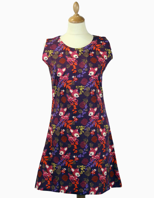 RETRO MOD 1960s VINTAGE SHIFT MINI DRESS WOODLAND RETRO MOD 1960s VINTAGE SHIFT MINI DRESS WOODLAND