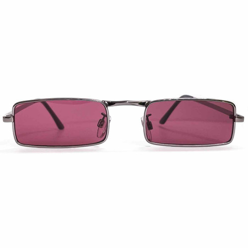 Madcap England McGuinn Retro 60s Mod Psychedelic Square Frame Granny Glasses in Red