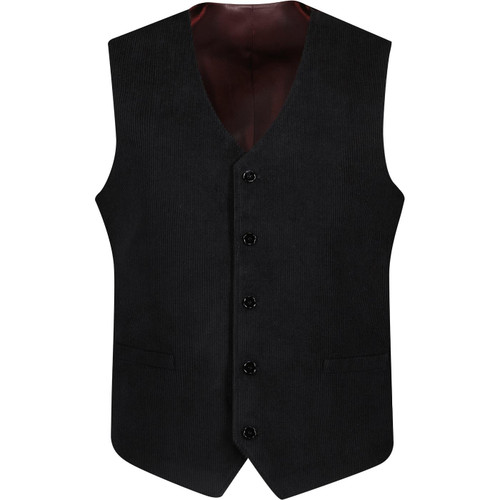 madcap england mens 70s cord waistcoat black