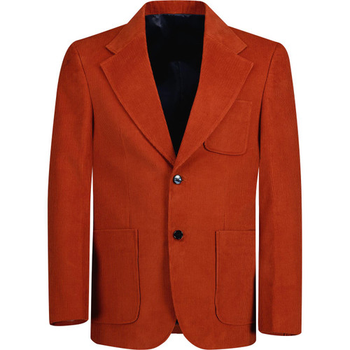 madcap england mens 70s cord blazer rust orange