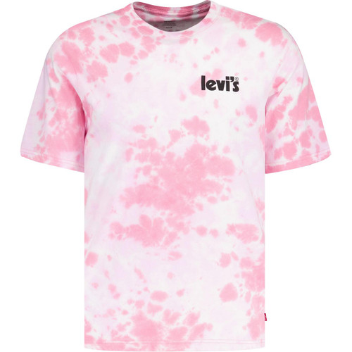 Levi's Retro 1980s Relaxed Tie Dye Poster Tee in Poster Pink