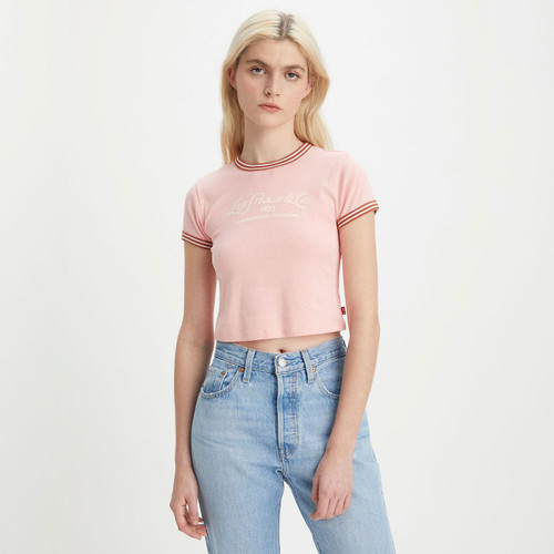 Levi's® Women's Ringer Mini Pink Tee A35230022
