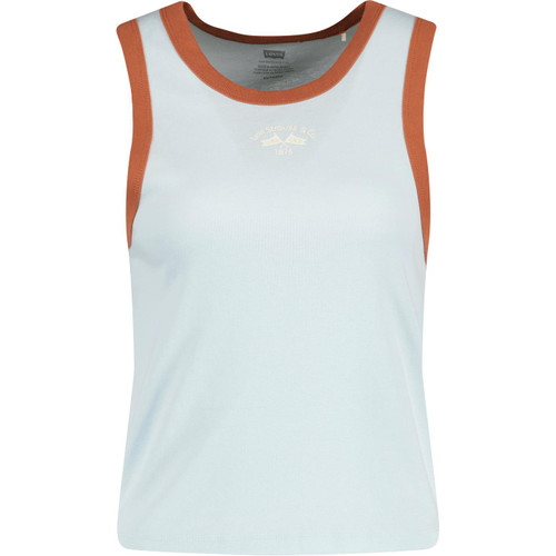 Levi's Olivia Retro 70s Indie Tank Top in Country Club Sky Blue