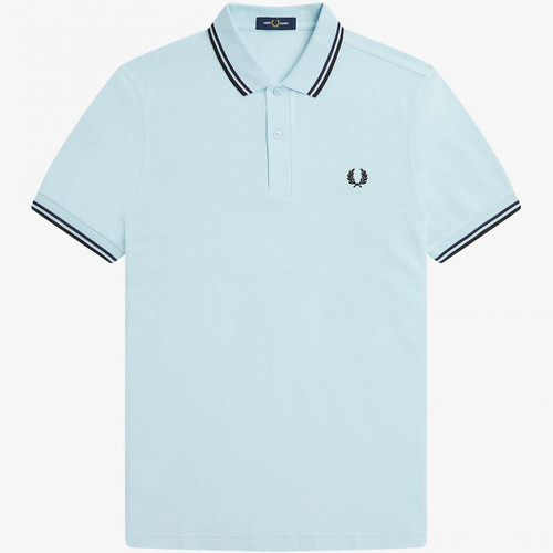 Fred Perry M3600 Twin Tipped Polo Shirt in Light Ice M3600 R30