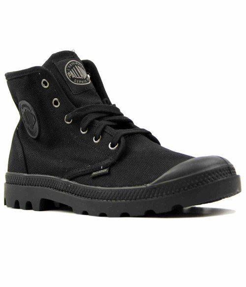 PALLADIUM BOOTS PAMPA HI RETRO CANVAS BLACK PALLADIUM BOOTS PAMPA HI RETRO CANVAS BLACK