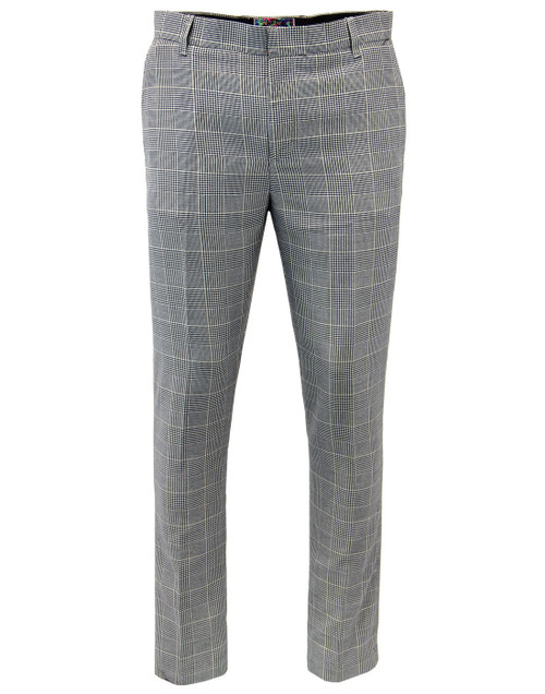 madcap england jagger retro mod pow check trousers