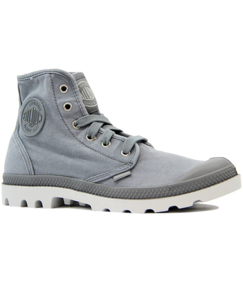 palladium pampa hi retro canvas hi top boots grey palladium pampa hi retro canvas hi top boots grey