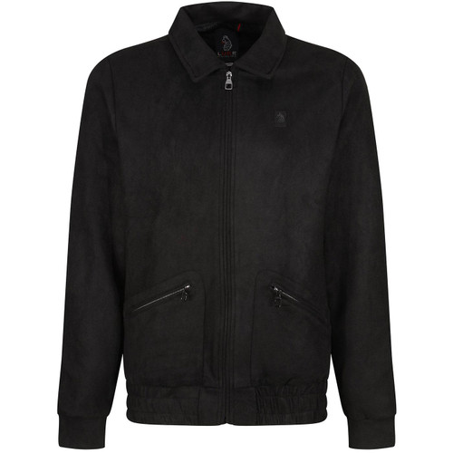 Luke Magnus Collared Harrington Jacket in Black M710705