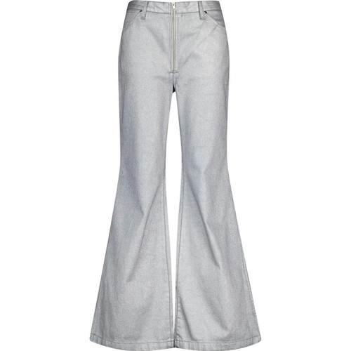 Fender x Wrangler Wanderer Retro 1970s Indie Wide Leg Flares in Silver Relic