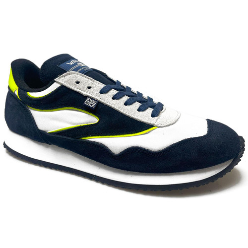 Walsh Ensign Classic Trainers in White/Navy/Yellow ENC71046