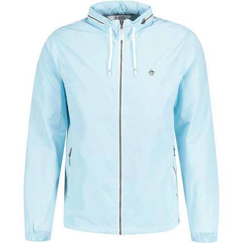 original penguin mens ratner hooded packable lightweight zi[p jacket cool blue original penguin mens ratner hooded packable lightweight zi[p jacket cool blue