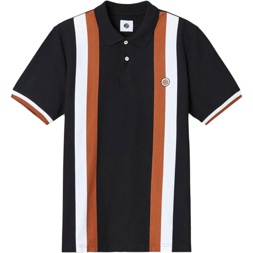 Pretty Green Boston Stripe Panel Pique Polo Shirt G23Q3MUPOL686