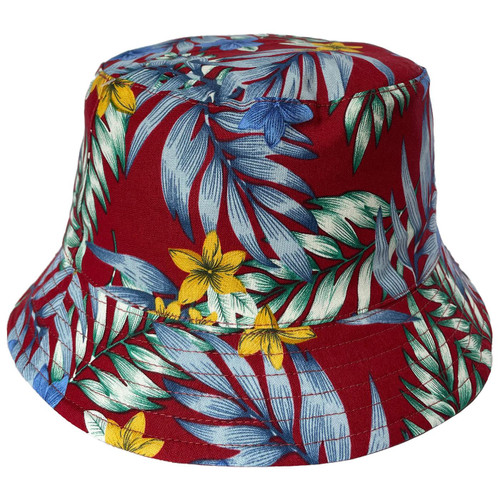 Failsworth Floral Retro Reversible Bucket Hat in Brick