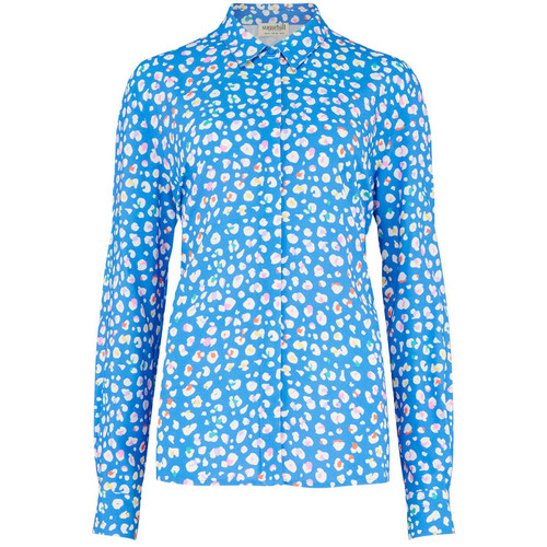 Sugarhill Brighton Joy Women's Shirt in Blue Rainbow Leopard