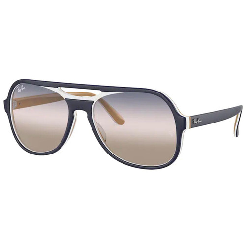 Ray-Ban Men's Retro 70s Powderhorn Aviator Sunglasses in Blue and Brown