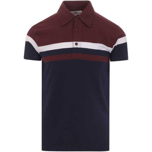madcap england mens chest stripes jersey polo tshirt peacoat