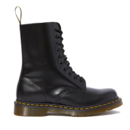 dr martens 1490 leather high boots black smooth
