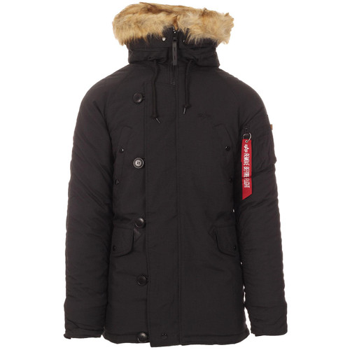 Alpha Industries Explorer Men's Mod 90s Britpop Snorkel Parka Jacket in Black Alpha Industries Explorer Men's Mod 90s Britpop Snorkel Parka Jacket in Black