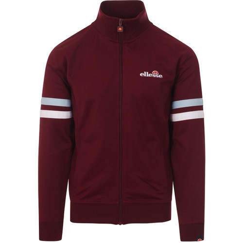 ellesse mens roma contrast stripes zip track top burgundy ellesse mens roma contrast stripes zip track top burgundy