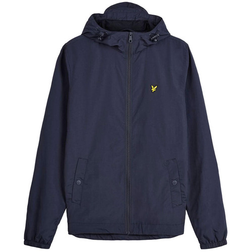 Lyle And Scott Men's Retro Zip Through Hooded Jacket in Dark Navy