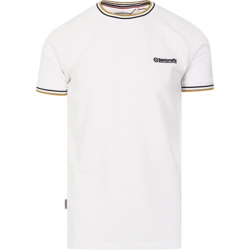 lambretta mens triple tipped pique tshirt white gold lambretta mens triple tipped pique tshirt white gold