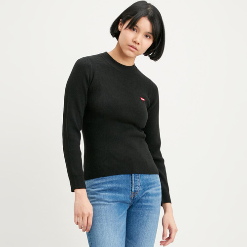 levis womens plain ribbed sweater caviar black