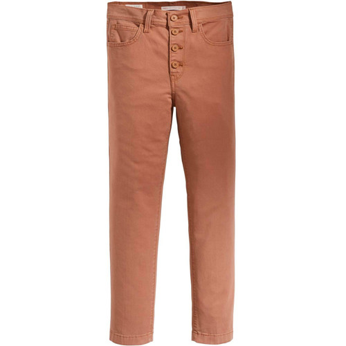 levis womens soft canvas cropped utility trousers toasted coconut