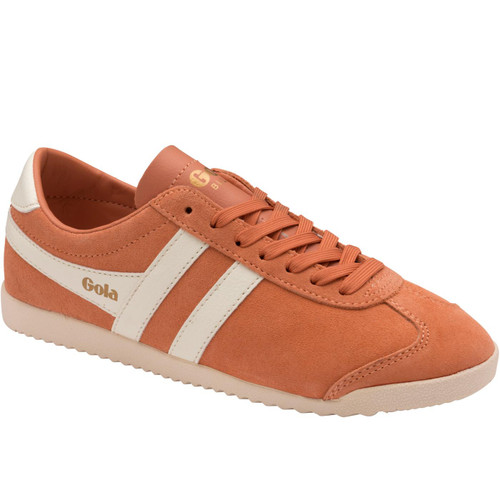 gola womens suede bullet trainers peach white