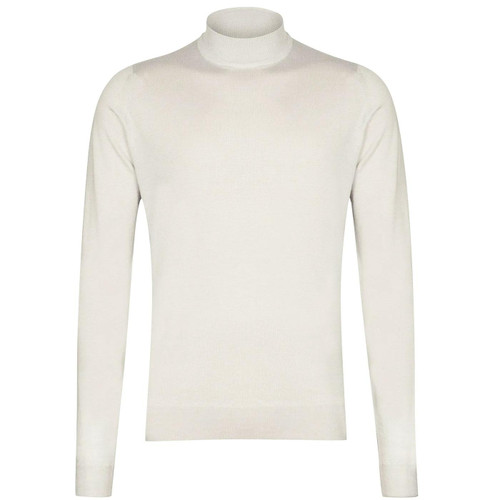 john smedley harcourt mock turtle neck jumpber snow white