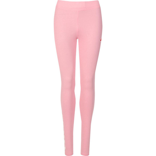 ellesse womens solos logo print plain leggings light pink
