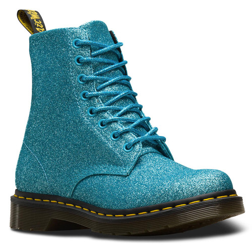 dr martens 1460 pascal glitter boots turquoise