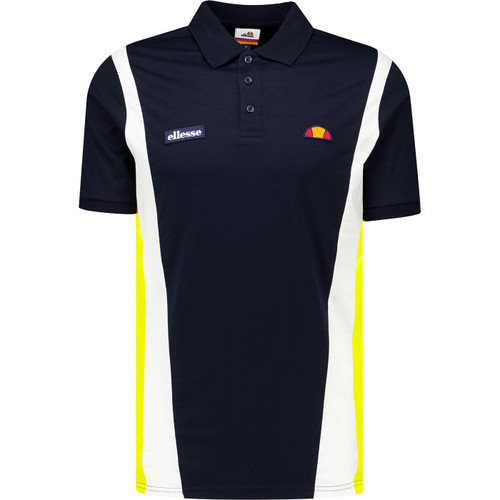 ellesse mens villento colour clock polo tshirt navy