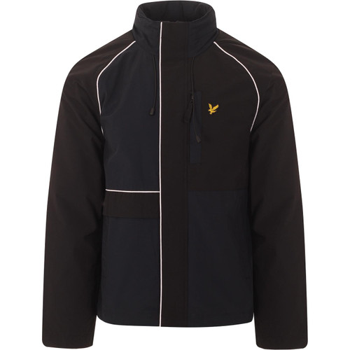 lyle and scott mens contrast panel lightweight zip jacket dark navy
