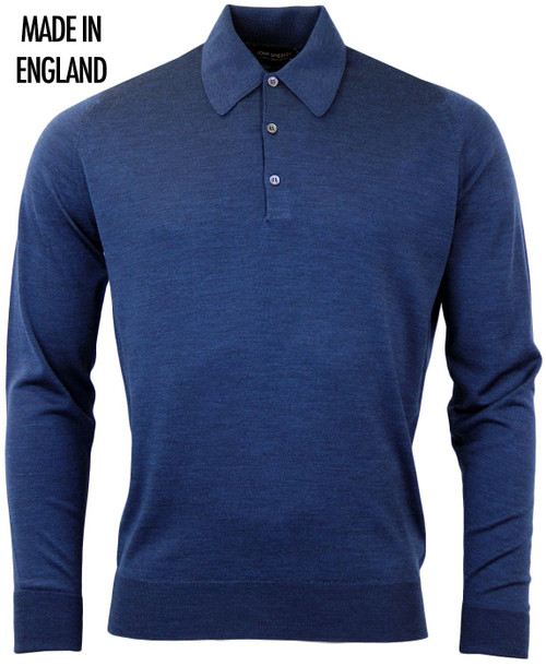JOHN SMEDLEY DORSET RETRO 60S MOD KNITTED POLO