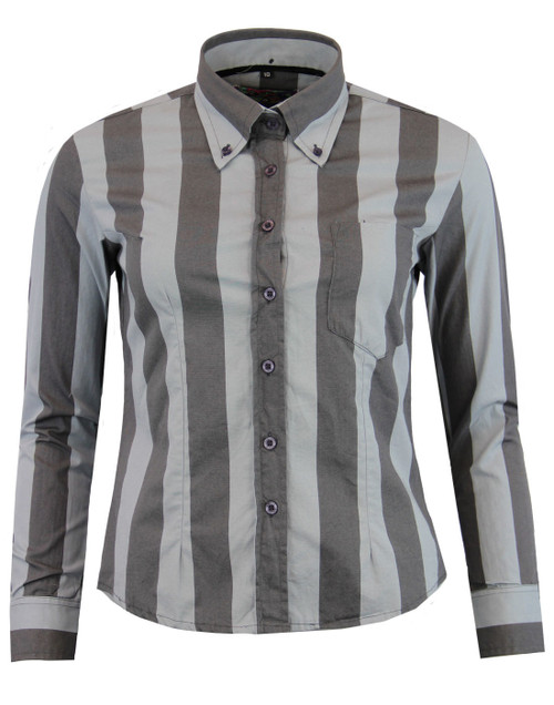 madcap england sunflower womens stripe shirt grey