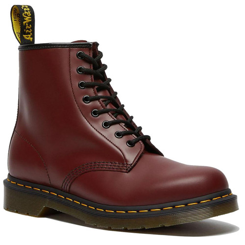 Dr Martens Womens 1460 Smooth Leather Boots in Cherry Red