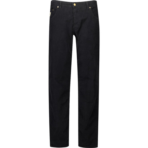 Lois Men's Sierra Mod 80s Casuals Needle Cord Tapered Leg Jeans in Black