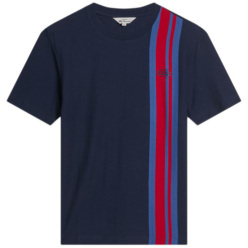 Ben Sherman House Mod Tee in Dark Navy Racing Stripes 0075157 025