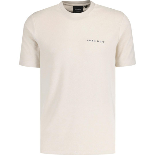 lyle and scott mens towelling embroidered logo crew neck tshirt cove