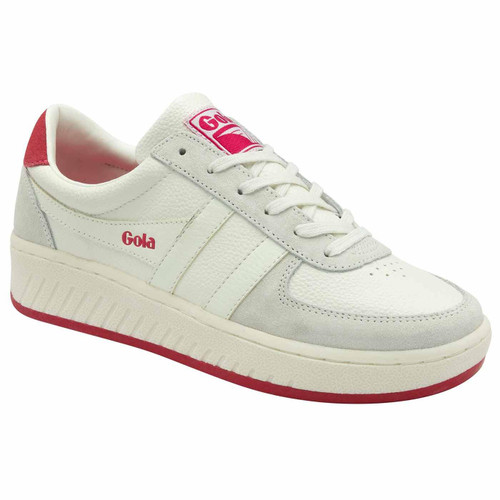 Gola Women's Grandslam 88 Trainers in White/White/Raspberry CLB513WW